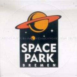Werbe-Aufkleber für den "Space Park Bremen"