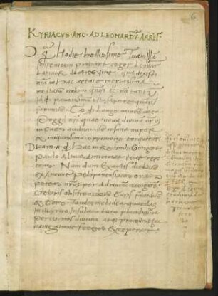 Ad Leonardum Aretinum, lat., 1436