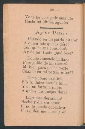 Ay mi patria