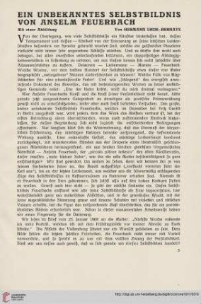9(1917) S. 3-5: Ein unbekanntes Selbstbildnis von Amselm Feuerbach