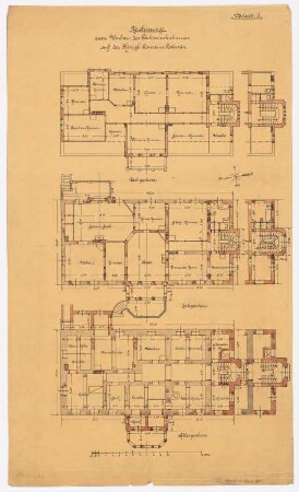 Pächterwohnhaus auf der königlichen Domäne Bolewitz: 3 Grundrisse