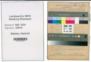 Entnazifizierung Heinrich Bakiera , geb. 07.10.1902 (Steinholzleger)