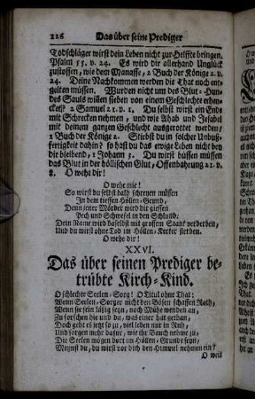 XXVI. Das über seinen Prediger betrübte Kirch-Kind. - XXXIII. Der getröstete Student.