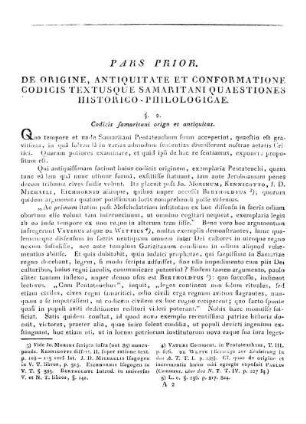 §. 2. Codicis samaritani origo et antiquitas.