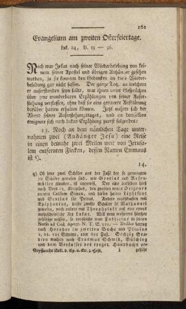 Evangelium am zweiten Osterfeiertage. Luk. 24, V. 13-36