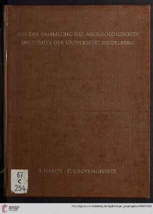 Aus der Sammlung des Archaeologischen Institutes der Universitaet Heidelberg