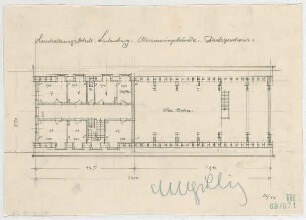 Fischer, Theodor; Lindenberg / Allgäu (Bayern); Haushaltungsschule mit Ökonomiegebäude und Kapelle - Grundriss DG