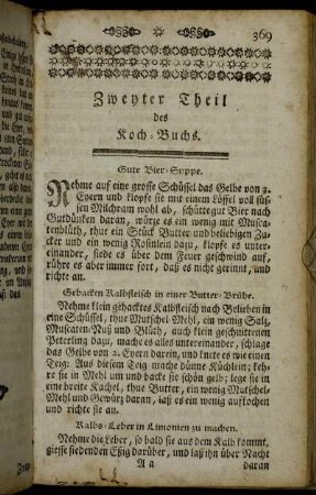 Zweyter Theil des Koch-Buchs.