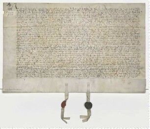 Eheberedung des Bürgers Leonhard Tobing und der Ryckele Tzersteden, besiegelt durch die Ratsmannen Wulsche und Gronenhagen.