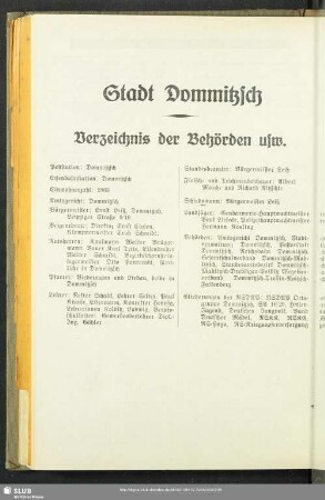 Stadt Dommitzsch