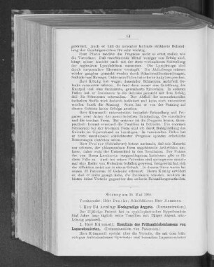Sitzung am 26. Mai 1908.