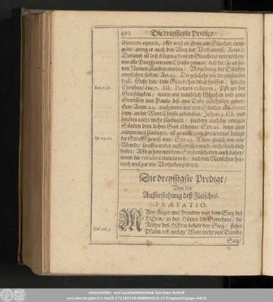Die dreyssigste Predigt/ Von der Aufferstehung des Fleisches.