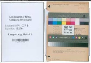 Entnazifizierung Heinrich Langenberg , geb. 03.06.1899 (Steiger)