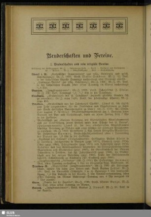 Bruderschaften und Vereine