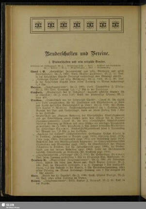 Bruderschaften und Vereine