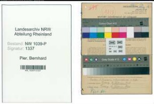 Entnazifizierung Bernhard Pier , geb. 24.11.1892 (Lehrer)