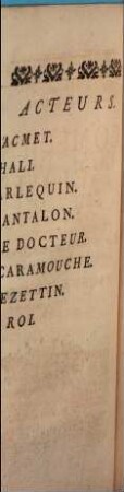 Les Comédiens Esclaves : Prologue ; Représenté pour la premiére fois par les Comédiens Italiens ordinaires du Roi le 10. Août 1726