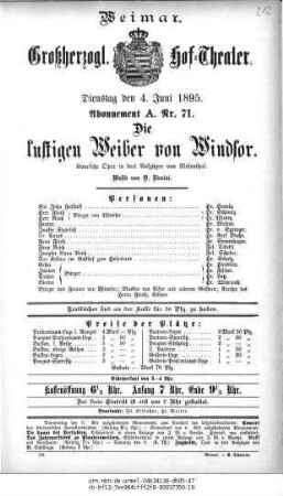 Die lustigen Weiber von Windsor