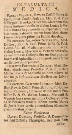 In facultate medica.