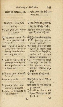Dialogo ventesimo sesto / Das sechs u. zwanzigste Gespräch