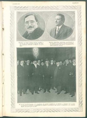 Mariano de Cavia. - Bautista Saavedra. - El doctor José M. Escalier