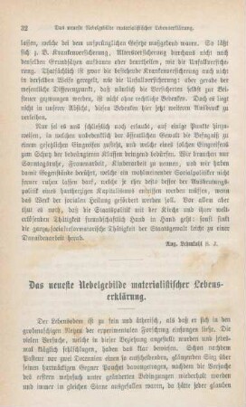 32-53 Das neueste Nebelgebilde materialistischer Lebenserklärung