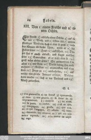 XIII. Von einem Frosche und einem Ochsen.