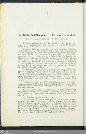 Geschichte des Bernsdorfer Eisenhüttenwerkes