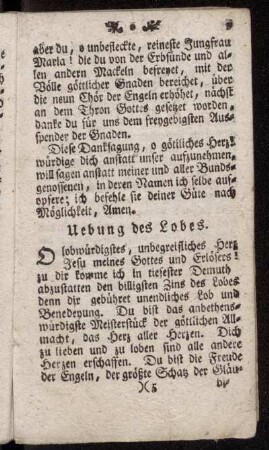 Uebung des Lobes