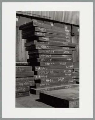 Im Stahlwerk der Dillinger Hütte, Stahlplatten für die Skulptur Dirk's Pod von Richard Serra, Dillingen