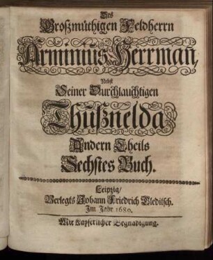 Andern Theils Sechstes Buch.