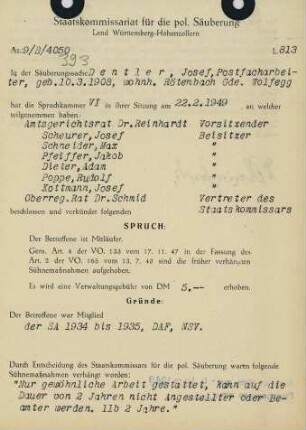 Dentler, Josef