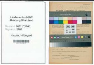Entnazifizierung Hildegard Keuper , geb. 08.03.1907 (Stanotypistin)