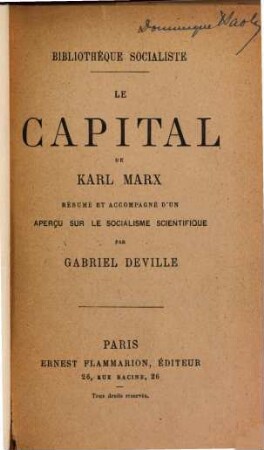 Le capital