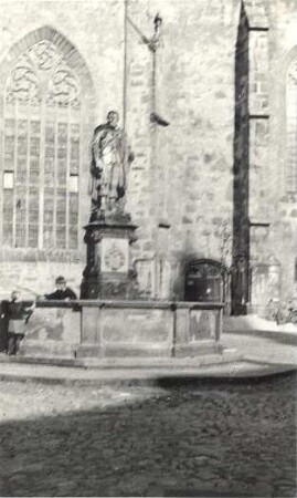 Denkmal Johann Georg I. vor dem Dom in Bautzen : Pomnik Jana Jurija I. před Tachantskej cyrkwju w Budyšinje