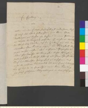 Brief von Elwert, Anselm an Goethe, Johann Wolfgang von