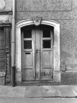Großenhain, Siegelgasse 11. Wohnhaus (A. 19. Jh.). Portal