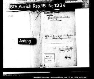 Die Regulierung der Grenze zwischen den Ämtern Weener, Jemgum und Leer