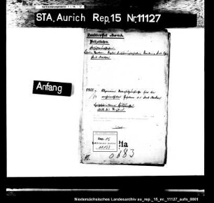 Die allgemeine Unterstützungskasse für die verheirateten Gesellen in Norden