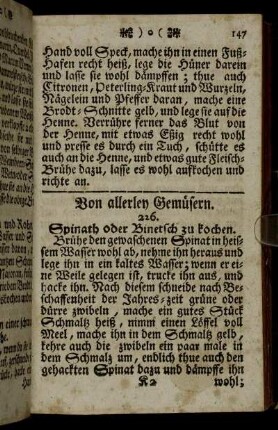 Von allerley Gemüsen.