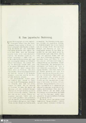 II. Das japanische Steinzeug