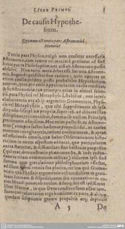 De causis Hypothesium.