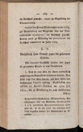 §. 7. Verhältniß ihrer Gewalt gegen die gesammte Stände.