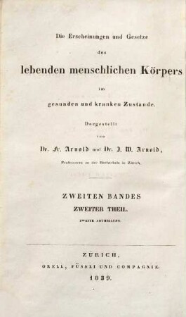 Lehrbuch der pathologischen Physiologie des Menschen, 2,2