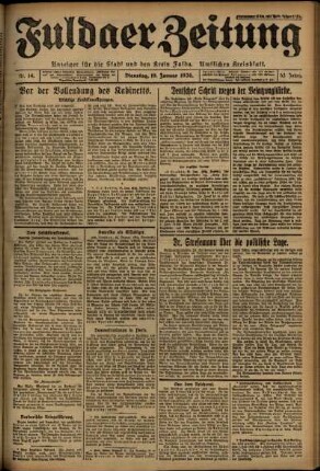 Ausgabe vom Dienstag, den 19. Januar 1926.