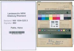 Entnazifizierung Heinz Pathe , geb. 21.09.1894 (Kaufmann)