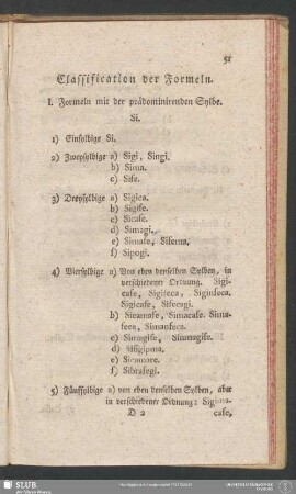 Classification der Formeln