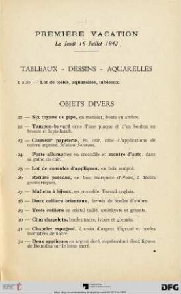Objets divers (Nr. 21-40)