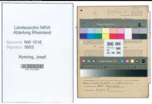 Entnazifizierung Josef Nyssing , geb. 20.11.1910 (Landwirt)