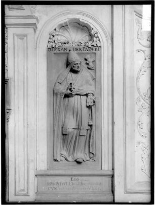 Schöntal Kloster Schöntal Hochreliefplatte Papst Alexander III. (gestorben 1181)